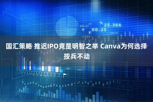 国汇策略 推迟IPO竟是明智之举 Canva为何选择按兵不动