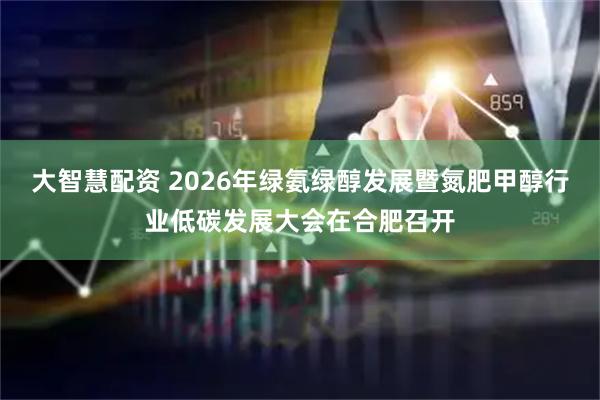 大智慧配资 2026年绿氨绿醇发展暨氮肥甲醇行业低碳发展大会在合肥召开