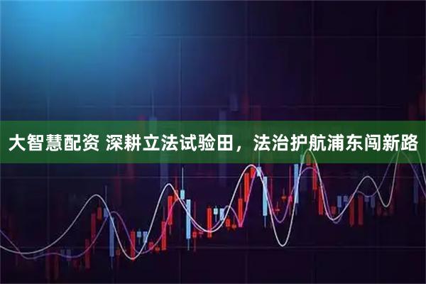 大智慧配资 深耕立法试验田,法治护航浦东闯新路