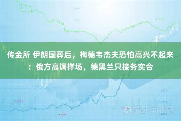 传金所 伊朗国葬后，梅德韦杰夫恐怕高兴不起来：俄方高调撑场，德黑兰只接务实合
